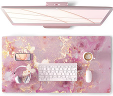 PU Leather Large Mouse Pad, Office Decor, 31.5