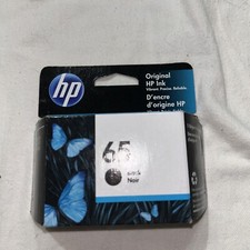 HP 65 GENUINE OEM ORIGINAL BLACK INK CARTRIDGE - BB 07/2021 - NEW,  SEALED picture