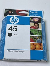 Genuine HP 45 Black Ink Cartridge New Sealed Expired 02/2009  51645A picture