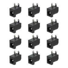 12pcs DC5525 Power Jack, 30V 0.5A 9x14.2x15mm 3 Pin, Black picture