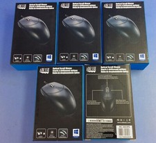 Lot of 5 - ADESSO PS/2 Black 3-Button Optical Scroll Mouse PN: HC-3003PS - NEW picture
