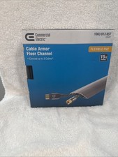 Commercial Electric 15' Cable Armor Floor Channel, Flexible PVC, Gray picture