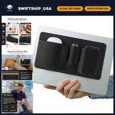 3-Pocket Laptop Mouse & Hard Drive Holder, Adhesive Storage Pouch Organizer picture