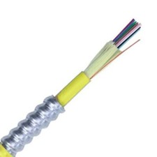 6-Strand Plenum Single-Mode OS2 Interlocking Armor Fiber Optic Cable - Per Foot picture