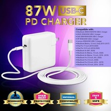 Laptop Charger 87W USB-C AC Power Supply Adapter Type-C For Mac Air Thunderbolt picture
