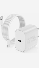 20W USB-C Wall Charger w/ USB-C to USB-C Cable, USB PD Fast, White 1:1 picture