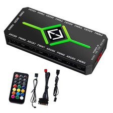 ONEVAN ARGB PWM Fan Hub Controller 1-to-9 Port 5V 3-Pin SATA Powered picture