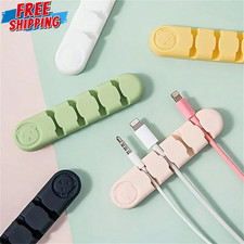 Desk Cable Organizer Silicone Clip Self-Adhesive Wire Management For USB Holder  picture