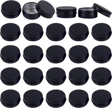 , 24 Pack 0.5 Oz Aluminum Tin Cans with Screw Lids Refillable Small picture