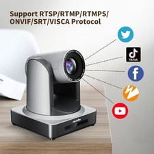 Zowietek Pro PTZ NDI|HX 30X - 3 Camera System w/ RJ45 Cables and POE+ Switch picture