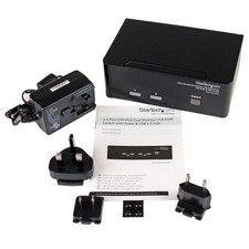 StarTech SV231DDVDUA 2-Port Dual Monitor KVM Switch (DVI + VGA) – USB, Audio, Hi picture
