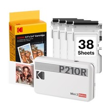 KODAK Mini 2 Retro 2x3 Portable Photo Printer 4PASS 38 Sheets White Bluetooth picture