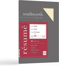 Southworth® 100% Cotton Résumé Paper, 8 1/2
