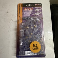 Platinum Tools 100010C EZ-RJ45 CAT6 Modular Plug Connector with 50 Clam Shells picture