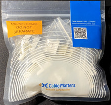 5x - LC/UPC Duplex Multi Mode Fiber Optical Coupler Keystone Jack Snap-in Ivory picture
