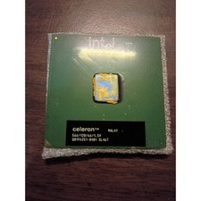 Intel Celeron 566MHz CPU Processor SL46T Socket 370 128/66/1.5V Malay Green picture