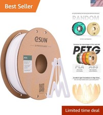1.75mm PETG Filament 1KG Spool - High Clarity & Toughness, Solid White picture