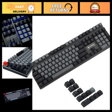 Double Shot 122 Dyed PBT Rainbow Carbon Keycaps for MX Switches - Backlit OEM Pr picture