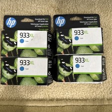 Lot Of 4 New HP 933XL Cyan Ink Cartridge Expired 11/24 picture