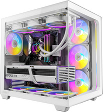 C5 ARGB Mid-Tower ATX PC Case, 7 ARGB PWM Fans, White picture