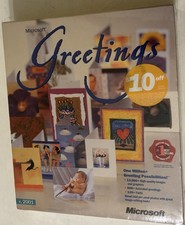 Microsoft Greetings v. 2001 PC Software CD-ROM Greeting Card Maker New Sealed picture