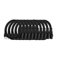 15 Ft. C19 to NEMA 5-15P AC Power Cord in 14AWG / 3-Conductors Indoor Black 10-P picture
