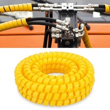 12Ft Hydraulic Hose Protector 1 Inch Spiral Hose Wrap Cover Yellow picture