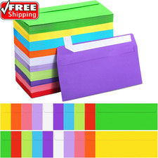 500 Pcs #10 Colored Envelopes Business Envelopes Adhesive Security Letter Size f picture