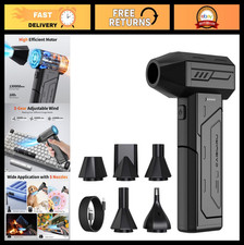 High-Power Cordless Compressed Air Duster, 130,000 RPM, Rechargeable Mini Blower picture