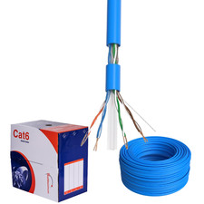 500FT Cat6 Solid 23AWG UTP CCA Ethernet Cable RJ45 LAN Network Blue picture