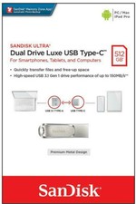 SanDisk 512GB Ultra Dual Drive Luxe USB Type-C Flash Drive SDDDC4-512G-G46 picture
