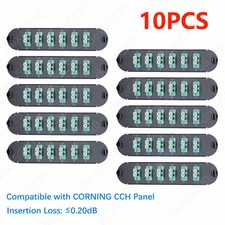 10Pcs Fiber Optic Adapter Panel 6 LC Duplex Aqua OM3 OM4 For CORNING CCH-CP12-E4 picture