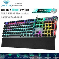 AUAL F2088 Mechanical Keyboard 108 Keys Blue Switch USB Wired for Games/Office picture