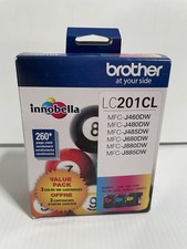 New Genuine Brother LC201CL Includes 1pc Each: Cyan Magenta Yellow 260 Pg Yield picture