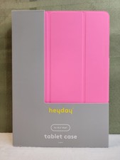 NEW Heyday iPad 10.2 Case 7th 8th 9th Gen Pink Tri-Fold Stylus Holder picture