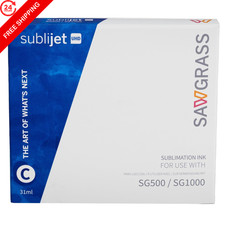 Sawgrass SubliJet UHD Sublimation Ink, Cyan, 31 mL, SG500 and 1 Pack, Cyan picture