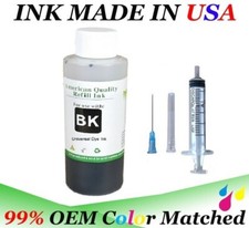 100ml Black bulk refill ink kit w syringe for HP Universal inkjet printer picture