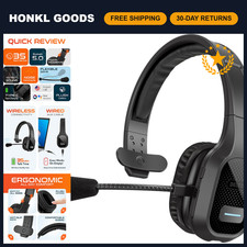 Wireless Bluetooth Computer Headset for Truckers - Noise-Canceling, Hands-Free picture