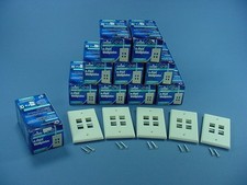 Leviton 41080-4AP Almond 1-Gang 4-Port Unbreakable Nylon Wallplate Cover 50pcs picture