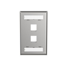 Panduit NKF2S 1 Gang 2-Port Stainless Steel Metallic Faceplate picture