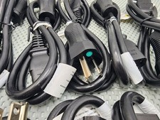 10 PACK Hospital Grade Green Dot Power Cords NEMA 5-15P to IEC 320 C13 3ft 10A picture