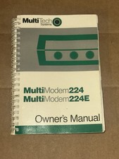 MultiTech Systems Multi Modem 224 224E Owners Manual Computer PC Operating 1980s picture
