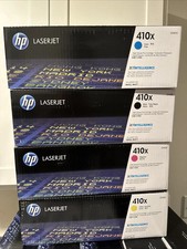 Genuine HP 410X Toner Set CMYK Black Cyan Magenta Yellow NEW LaserJet M452 M477 picture