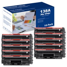 10x W1380A 138A No Chip Toner Compatible With HP LaserJet Pro 3001fdw 3101fdw picture