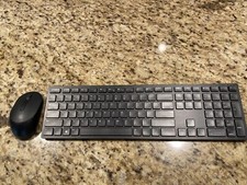 Genuine Dell USB Wired Slim Black Keyboard And Mouse Model KB216-BK-US picture