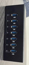 XCELLON  7-Port Powered USB 3.0 Aluminum Hub in BLACK  USB-7PHV2 picture