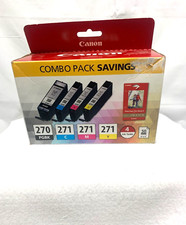 Canon Combo Pack ChromaLife 100+ 270PGBK/271 C,M, Y & Photo Paper *New picture