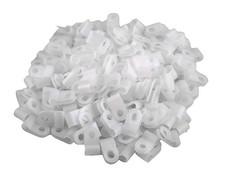 200pcs White Nylon R-Type Cable Clamps Fastener for 1/8 Inch (3.2mm) Dia Wire... picture