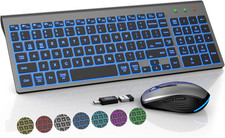 Wireless Keyboard and Mouse Combo, Compact Backlit Scissor Keys picture
