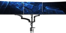 VIVO Triple Pneumatic Monitor Mount for 3 Screens up to Mount, Black picture